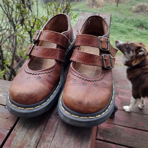 Dr. Martens Shoes - Rare Vintage Brown Mary Jane Dr. Martins